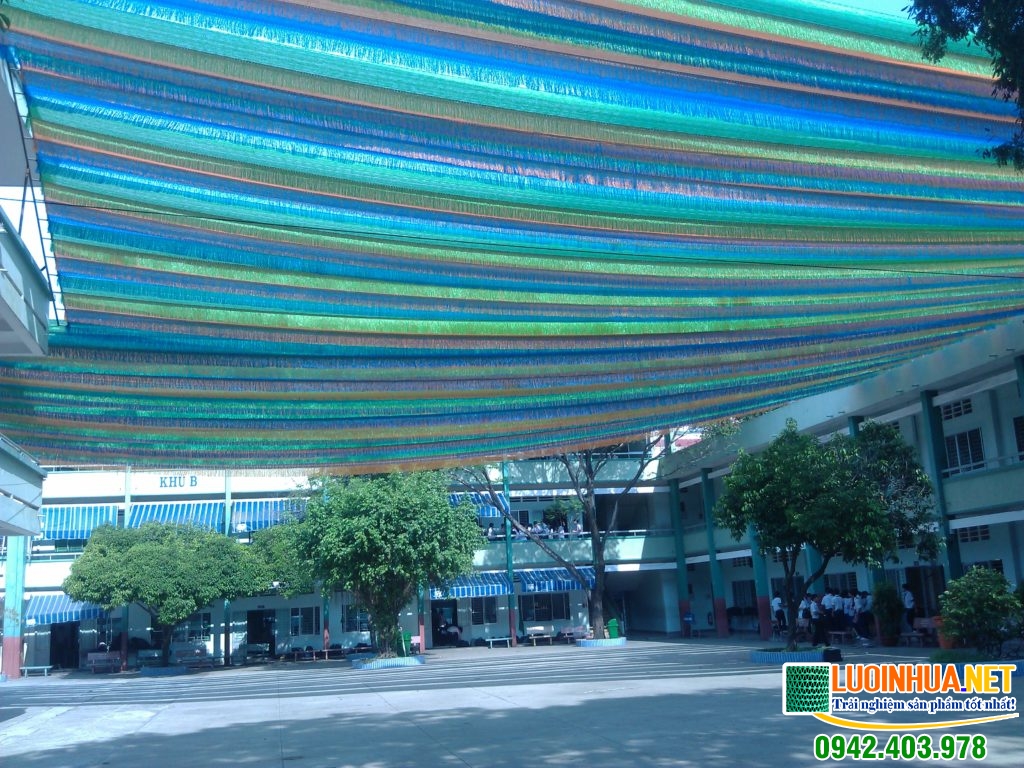 Lê Hà Vina cung cấp 500 mét vuông lưới che nắng đa sắc màu cho khách hàng