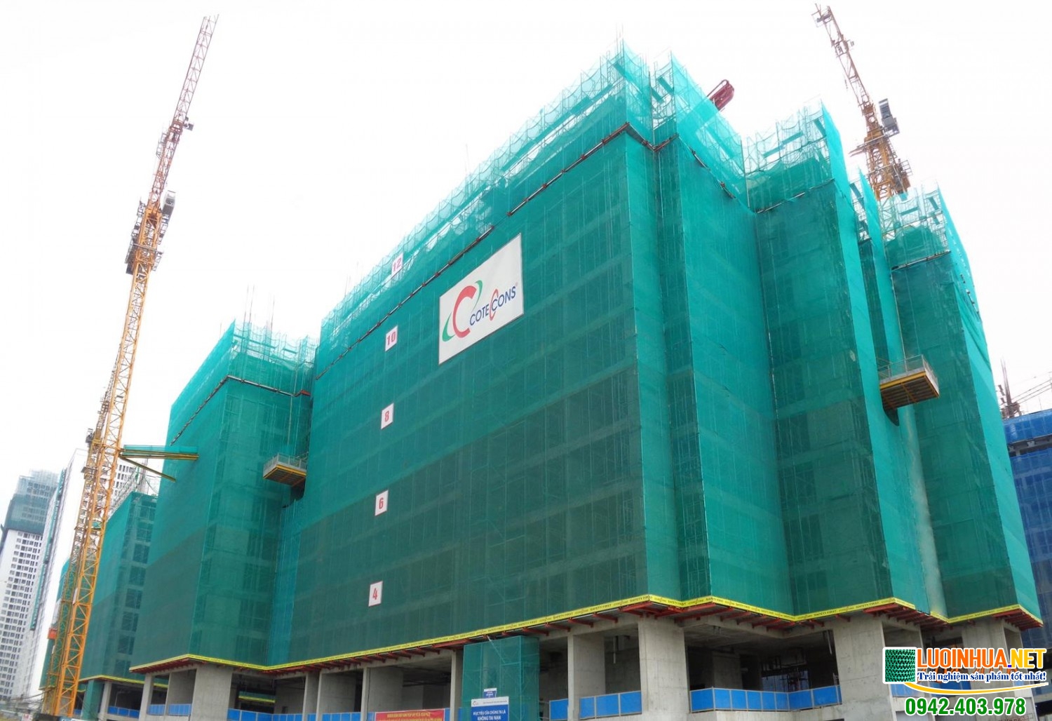 Lê Hà Vina cung cấp 1000m2 lưới an toàn LH04AT cho anh Tín ở quận 6